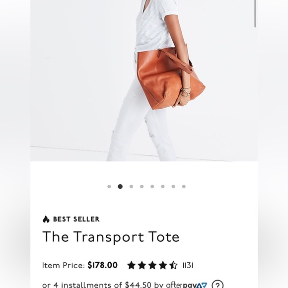 Madewell Transport Tote, zip top - Picture 8 of 9
